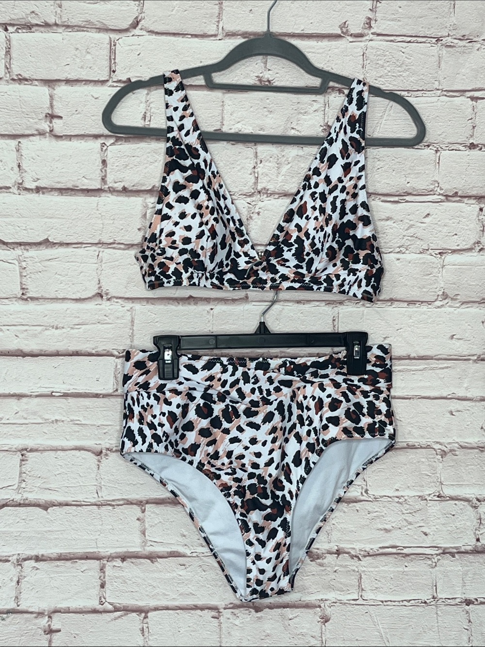 Boutique Leopard Print High Rise Bikini NWT Large